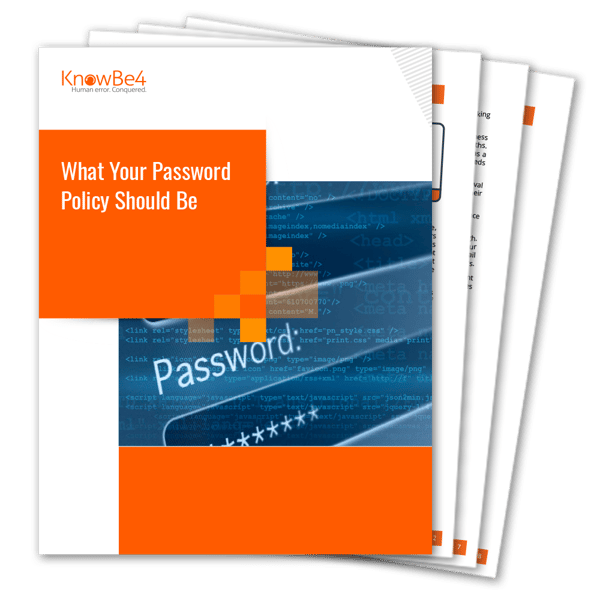 What Your Password Policy Should Be EBook KnowBe4