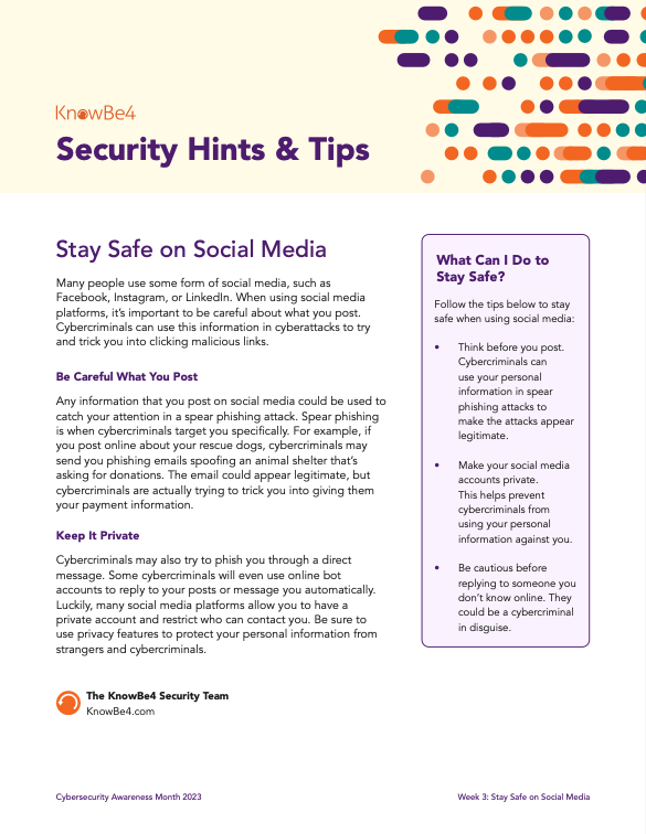Stay Safe on Social Media